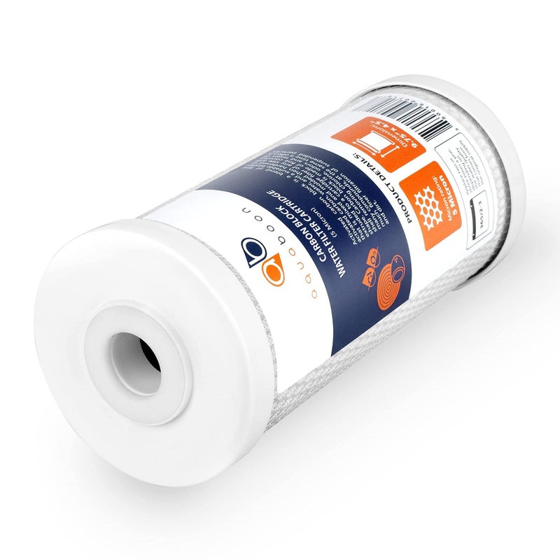 Aquaboon 5 Micron 10 x 4.5 Whole House Water Filters Cartridges Replacement Set of Carbon & Sediment Filters Compatible with FXHTC, DGD-5005, 2 Pack - Image 2